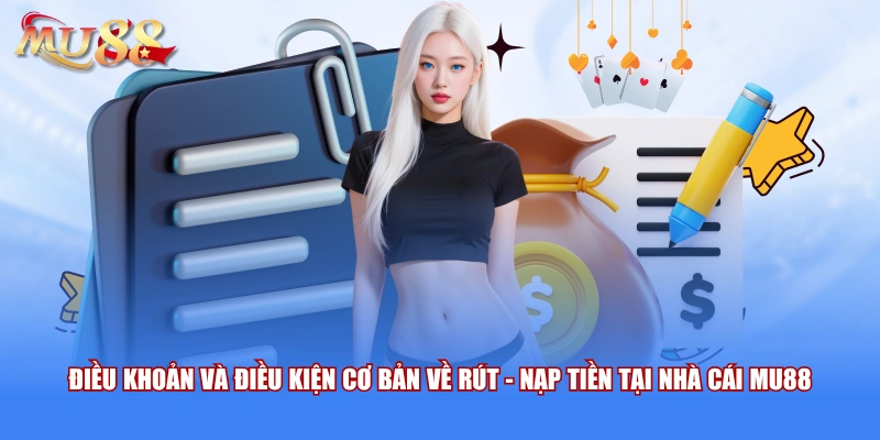 Điều khoản và điều kiện cơ bản về rút - nạp tiền tại nhà cái MU88